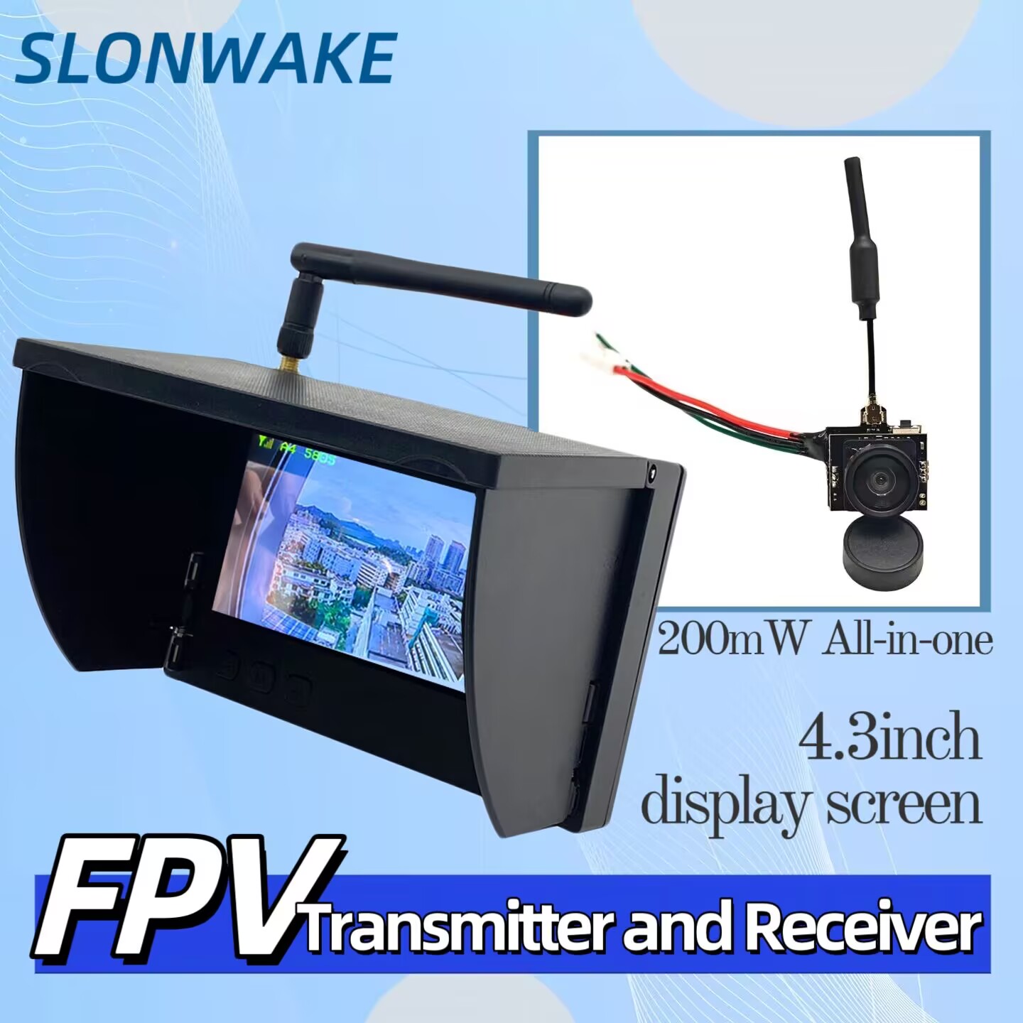Drone Controller Screen - SLONWAKE Kamera Transmisi Video Analog 5.8G