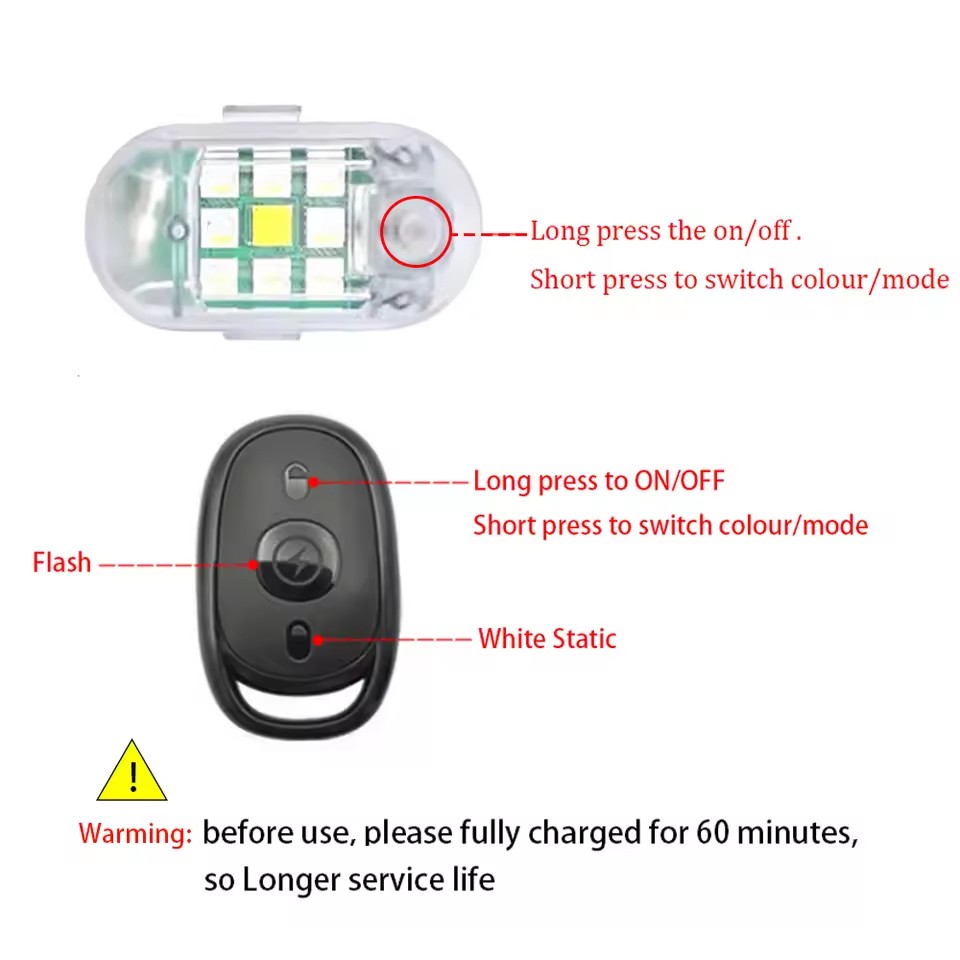 Lampu Strobo LED Kontrol Jarak - Drone Strobe Light ulasan dan harga