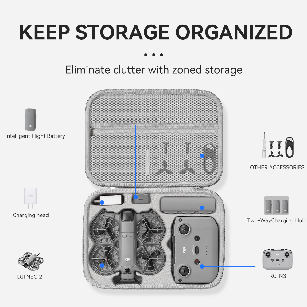 Tas Organizer Perjalanan XFJI  - Drone Hard Shell Case ulasan dan harga