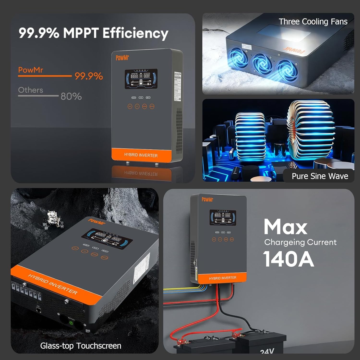PowMr USA 4000W 24V Inverter C - Drone Solar Charger ulasan dan harga