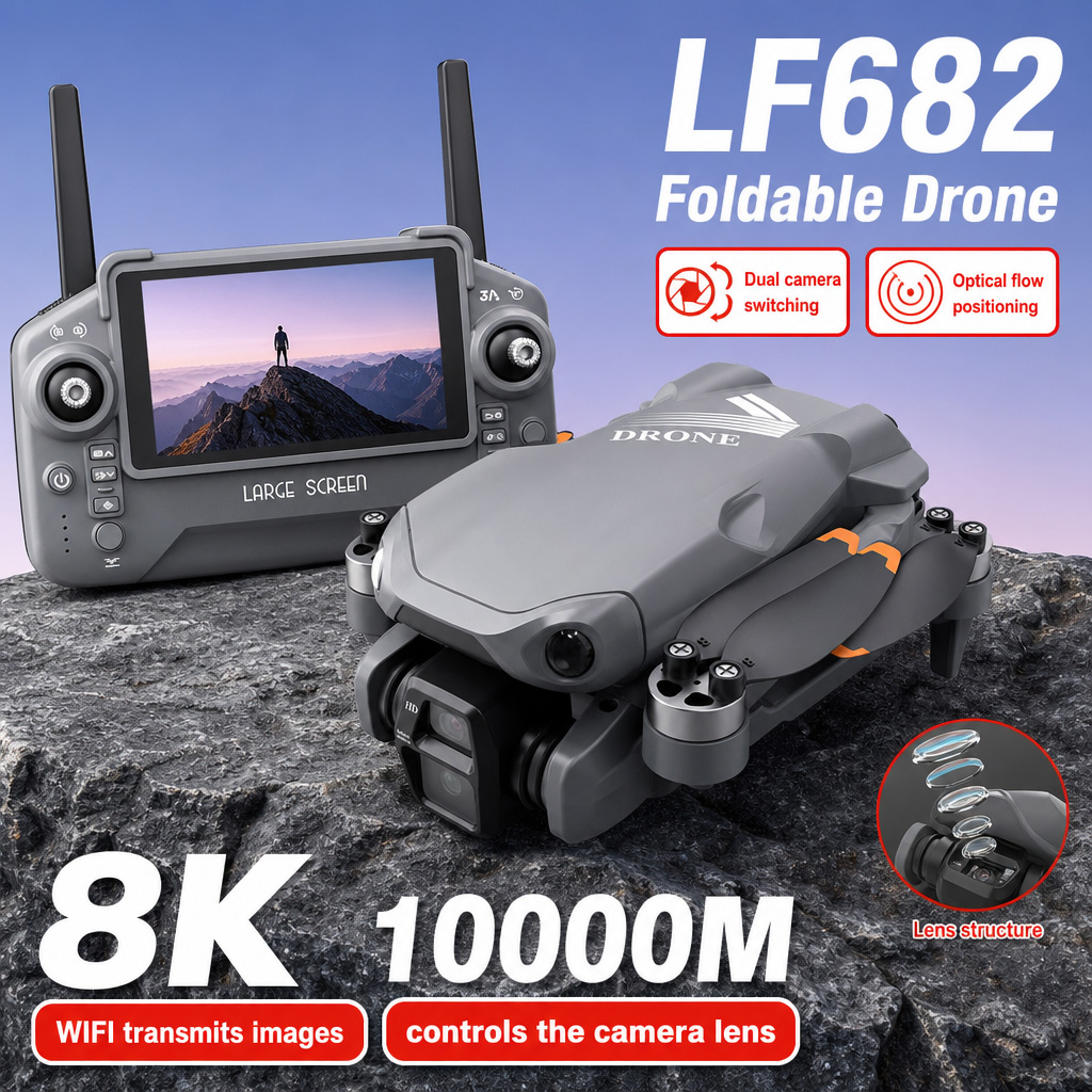 Foto Udara Drone LF682 8K HD K - Drone Remote Controller Lanyard ulasan dan harga