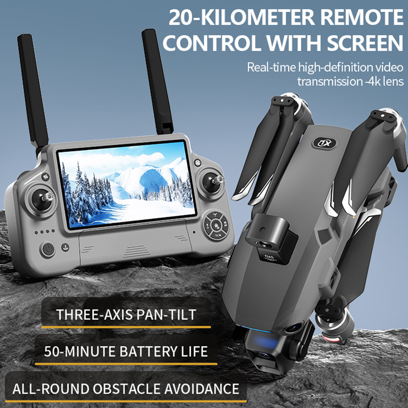 Drone Kamera Ganda 8K Baru 202 - Drone Controller Screen ulasan dan harga