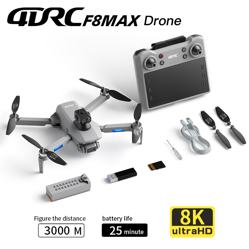 Drone Profesional F8 MAX GPS d - Drone Controller Screen ulasan dan harga
