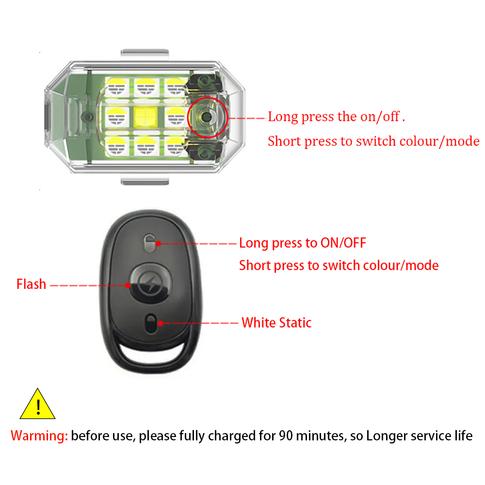 1/2/4 Buah Lampu Strobo Drone  - Drone Beacon Light ulasan dan harga
